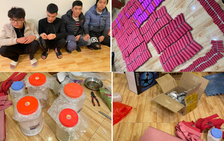 Bắt giữ các đối tượng buôn bán và sản xuất xuất pháo nổ tại Tiên Lãng, thu trên 80kg pháo